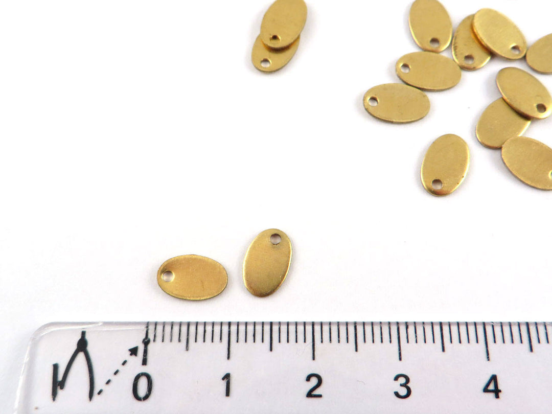 12x Breloque ovale (6mm x 9mm) PP-273