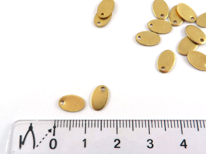 12x Breloque ovale (6mm x 9mm) PP-273