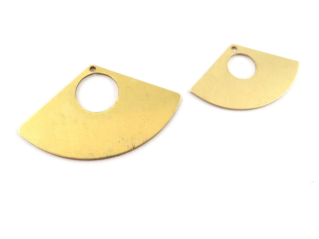 6x Breloque éventail triangle (2 tailles) PP-269/PP-275