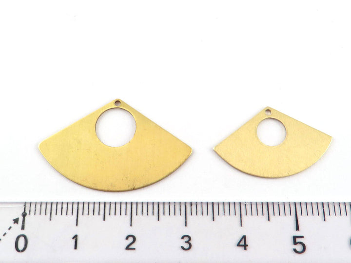 6x Breloque éventail triangle (2 tailles) PP-269/PP-275