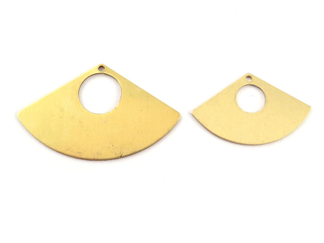 6x Breloque éventail triangle (2 tailles) PP-269/PP-275