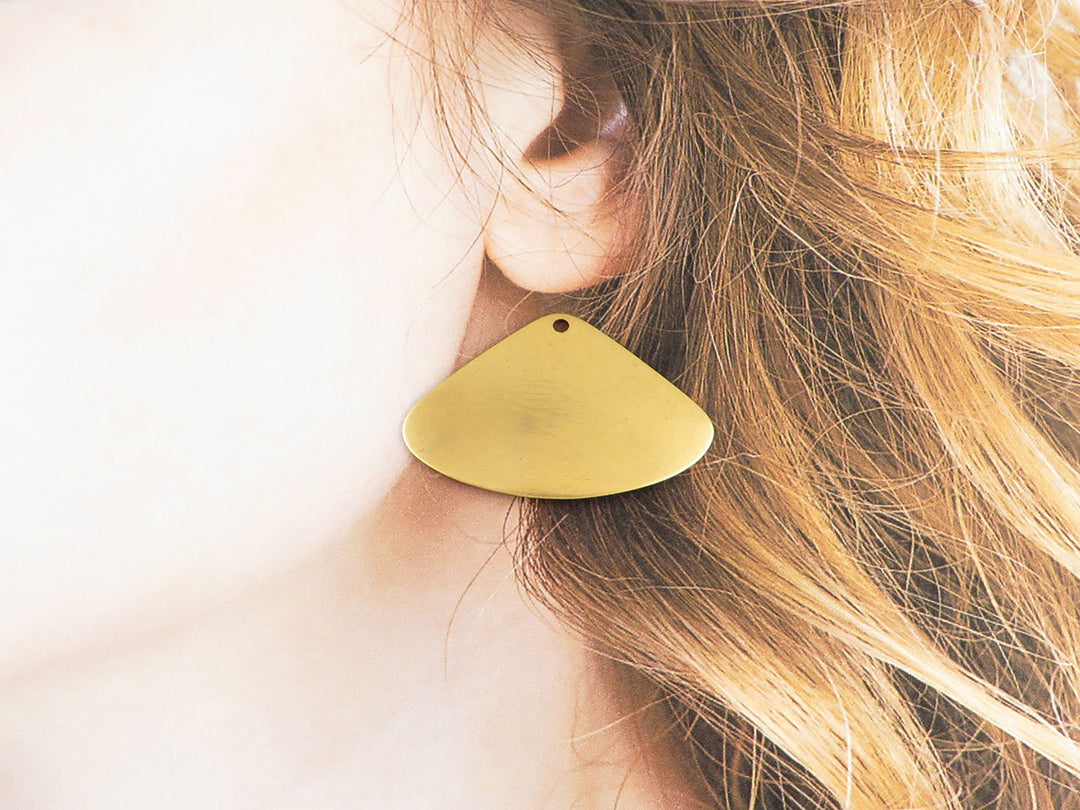 4x Breloque éventail bombé (25mm x 38mm) PP-294