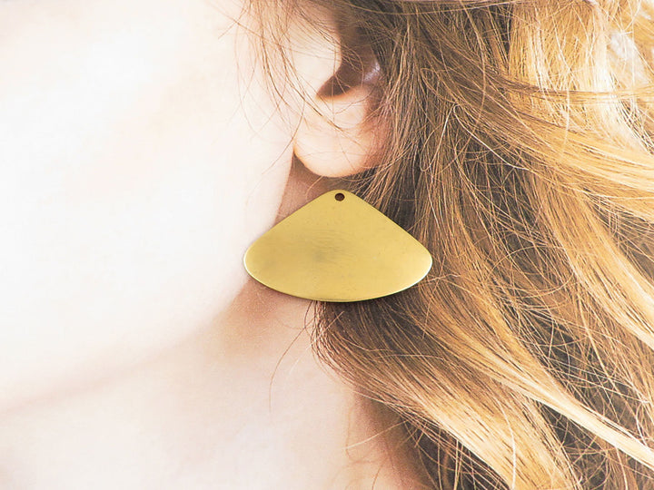 4x Breloque éventail bombé (25mm x 38mm) PP-294