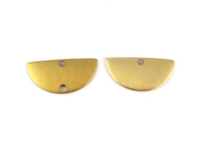 6x Breloque connecteur demi-lune bombé (13mm x 26mm) PV-225/PV-226