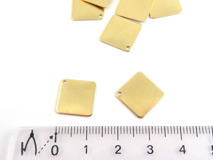 6x Breloque carré (12mm x 12mm) PP-296