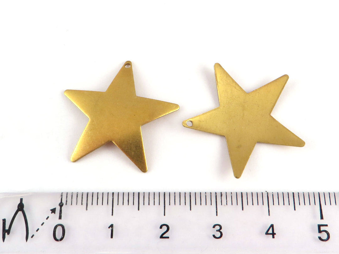 4x Breloque étoile bombé (25mm x 25mm) PV-229