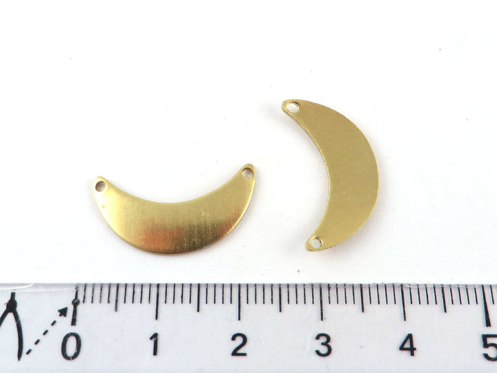 6x Connecteur croissant de lune (21mm x 11mm) PV-231
