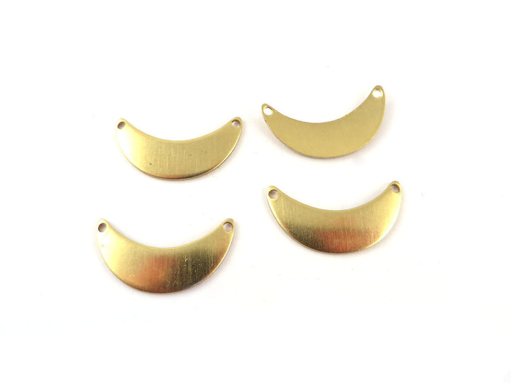 6x Connecteur croissant de lune (21mm x 11mm) PV-231