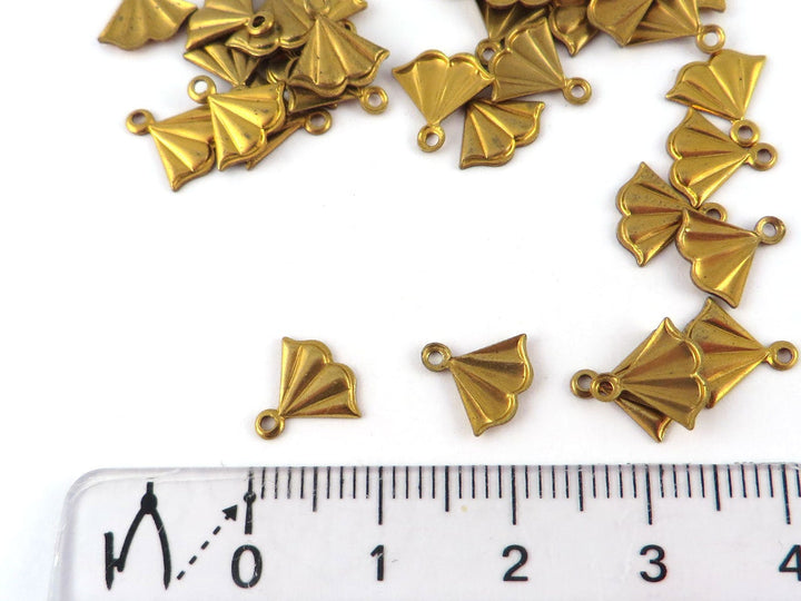 6x Breloque éventail (9mm x 8mm) PV-243