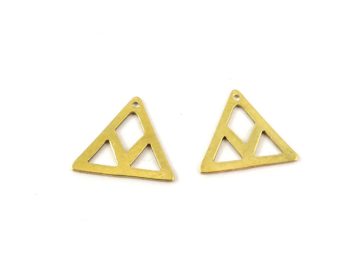 4x Breloque triangle ajouré (16mm x 14mm) PP-226