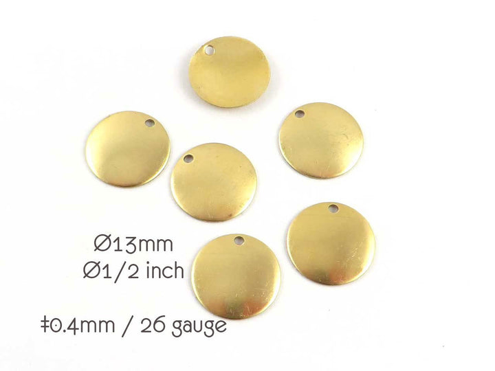 6x Breloque disque bombé (13mm) PV-157