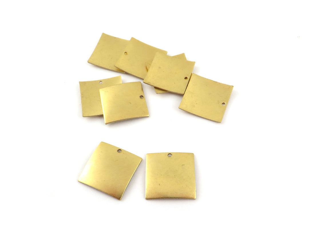 6x Breloque carré bombé (14mm x 14mm) PV-162