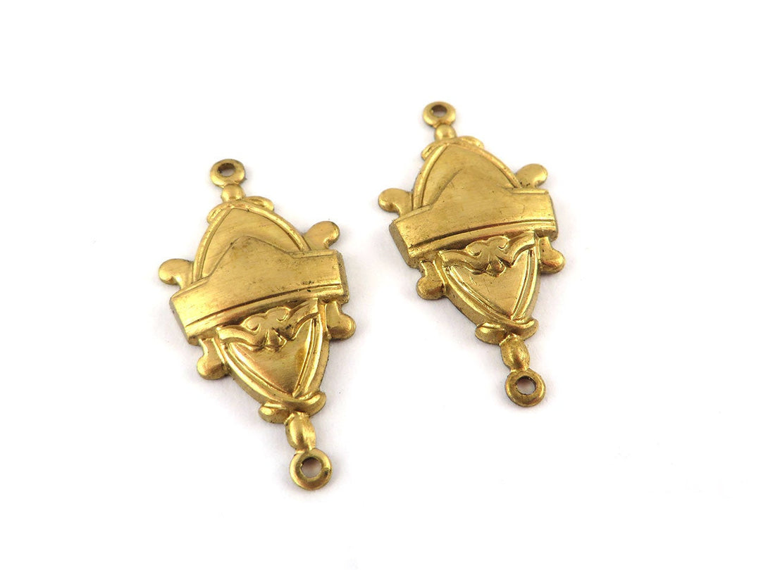 2x Connecteur goutte Vintage (22mm x 14mm) V-128