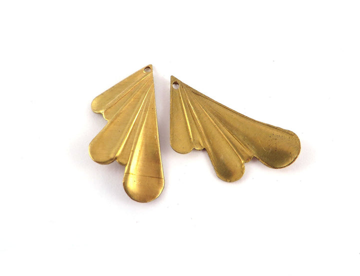 6x Breloque aile éventail Art Déco (12mm x 26mmm) PV-255