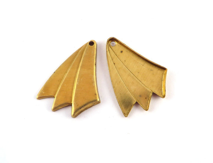 6x Breloque éventail Art Déco,(16mm x 22mm) PV-254