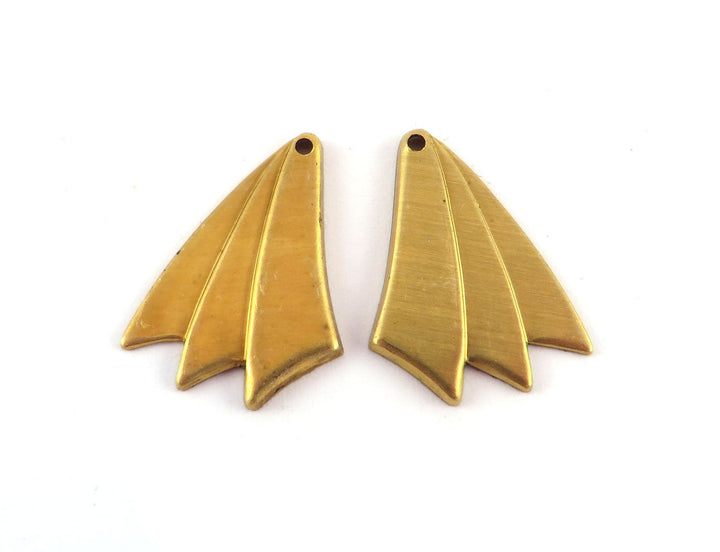 6x Breloque éventail Art Déco,(16mm x 22mm) PV-254