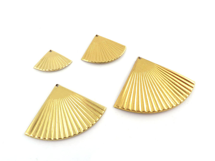 4x Breloque éventail plissé (4 tailles) PV-201