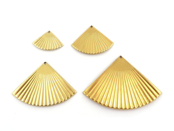 4x Breloque éventail plissé (4 tailles) PV-201