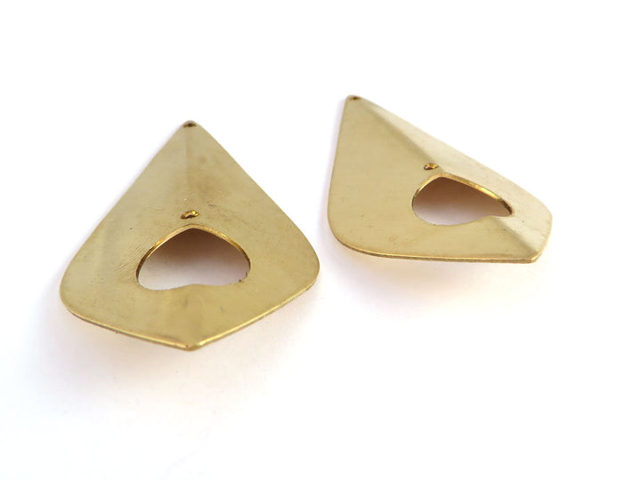 2x Pendentif goutte navette pliée (44mm x 22mm) PV-033/PV-168
