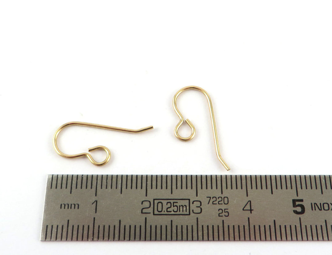 18x Crochet support boucle d'oreille laiton brut ou acier inoxydable fil 0.8mm (10mmx24mm) B-015