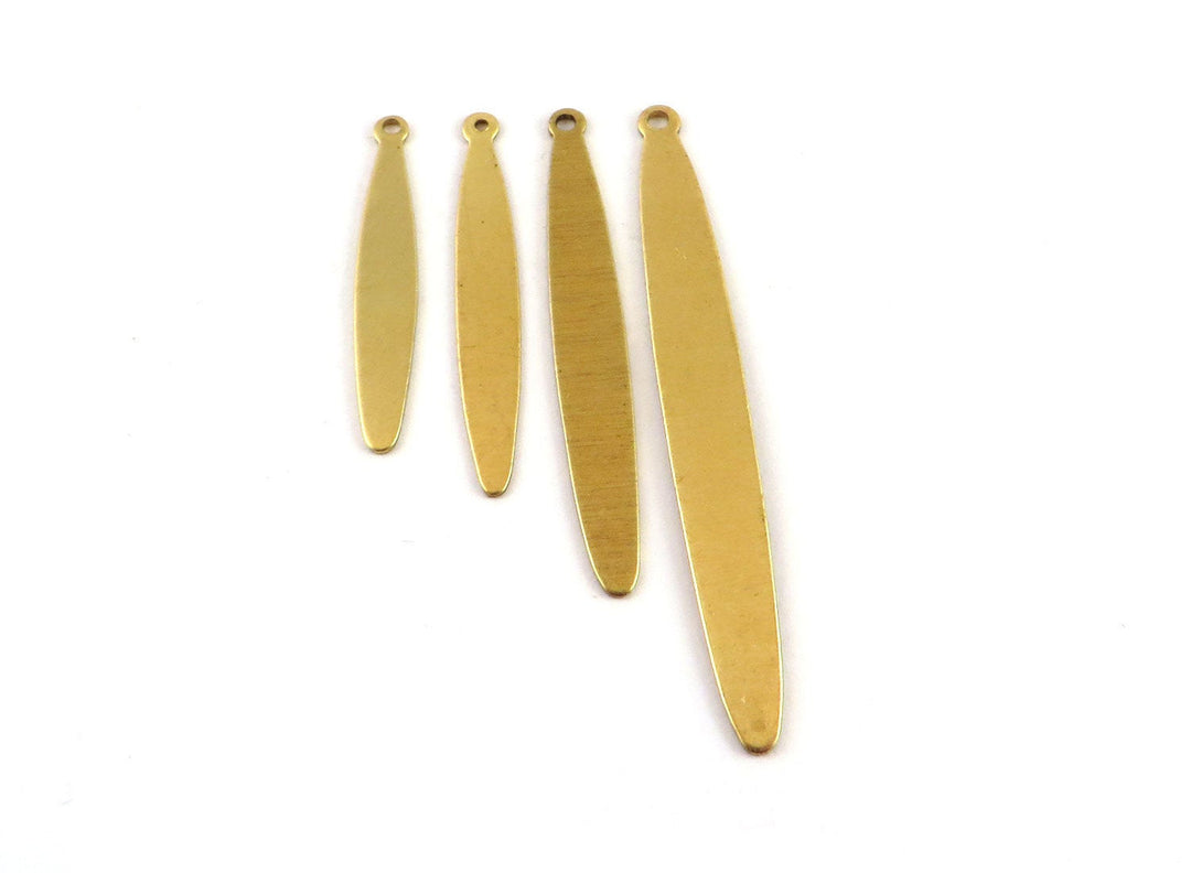 6x Breloque barre ovale (4 tailles)