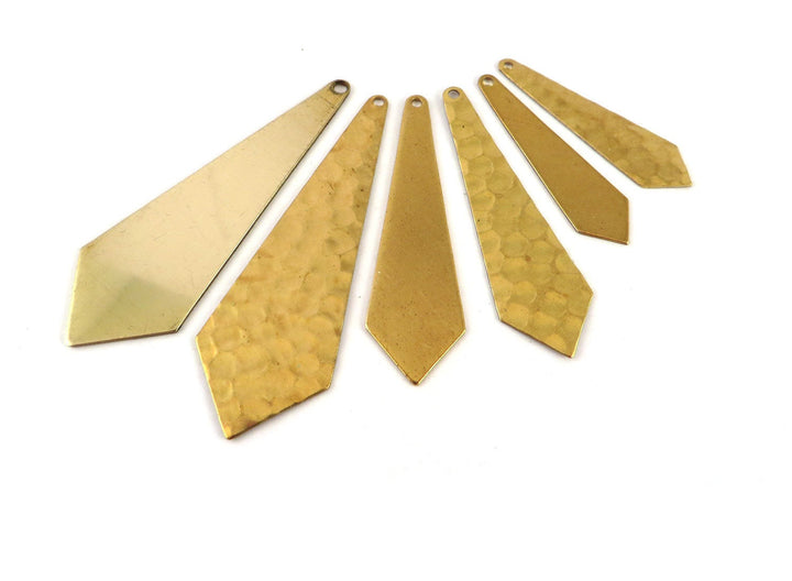 2x Breloque cravate lisse ou martelée (3 tailles)