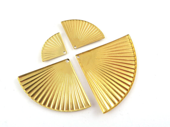 4x Breloque éventail plissé (4 tailles) PV-201