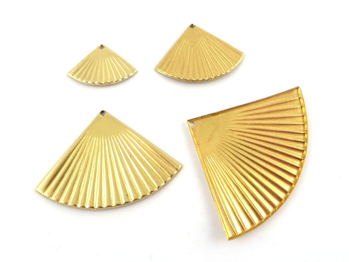 4x Breloque éventail plissé (4 tailles) PV-201