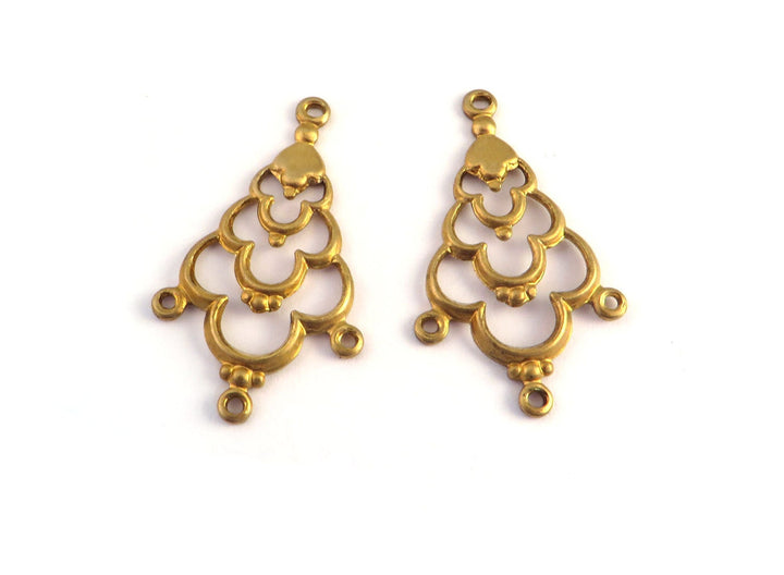 2x Connecteur goutte ajourée chandelier vintage (31mm x 18mm) V-038