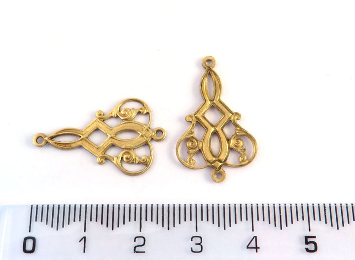 2x Breloque goutte vintage Art nouveau (15mmx25mm) V-133