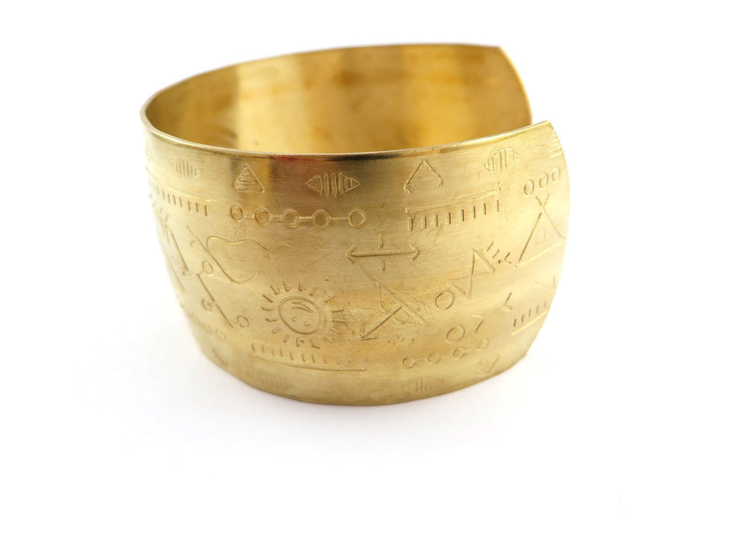 1x Bracelet manchette réglable décoré BM-013