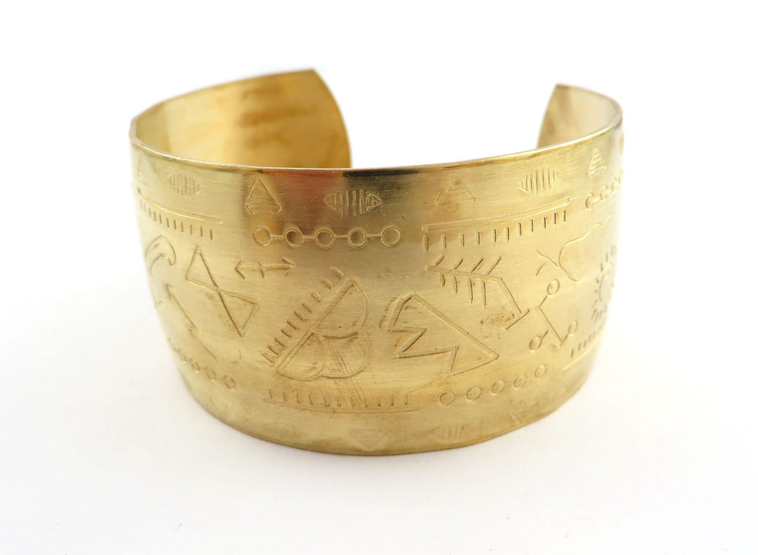 1x Bracelet manchette réglable décoré BM-013