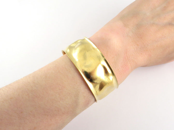 1x Bracelet manchette réglable chiffonné (25mm x 150mm) BM-007