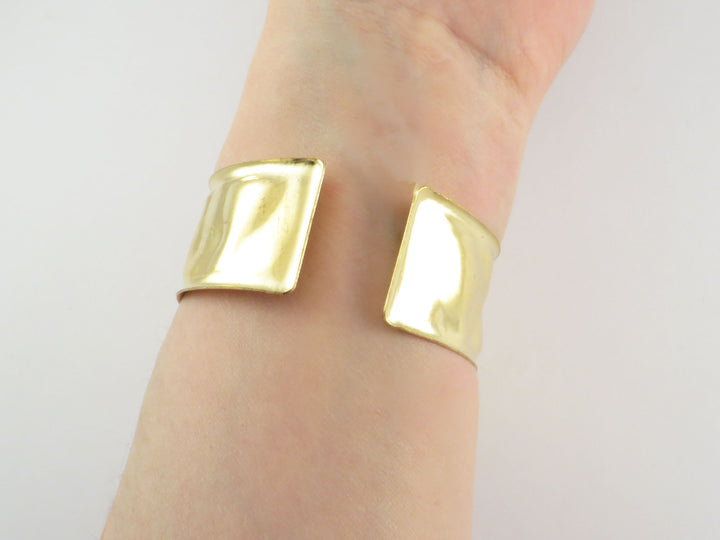 1x Bracelet manchette réglable chiffonné (25mm x 150mm) BM-007