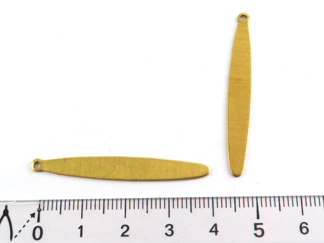 6x Breloque barre ovale (4 tailles)