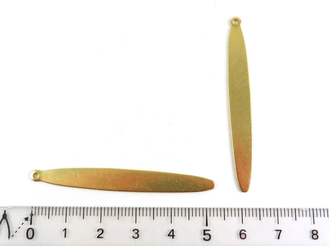 6x Breloque barre ovale (4 tailles)