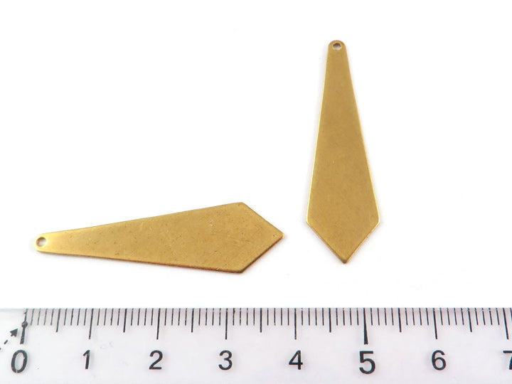 2x Breloque cravate lisse ou martelée (3 tailles)