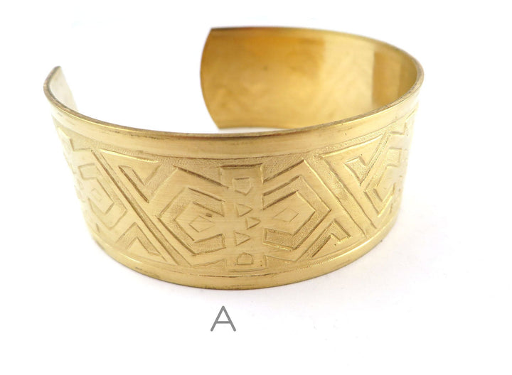 1x Bracelet manchette réglable vintage 25mm (3 designs)
