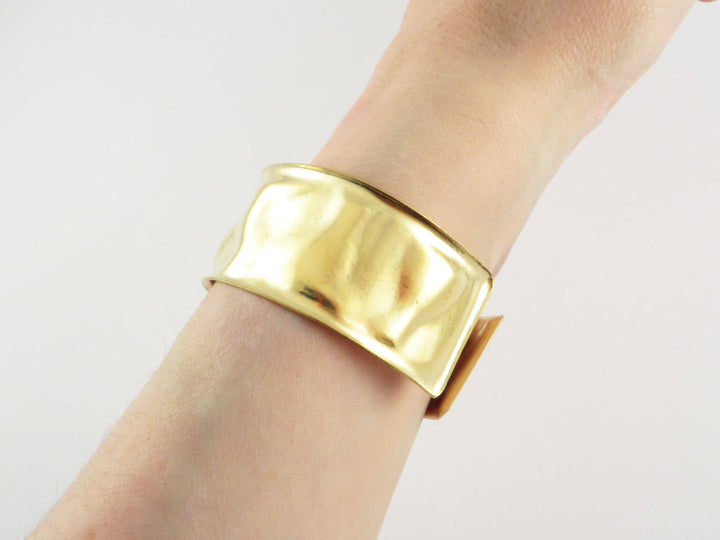 1x Bracelet manchette réglable chiffonné (25mm x 150mm) BM-007