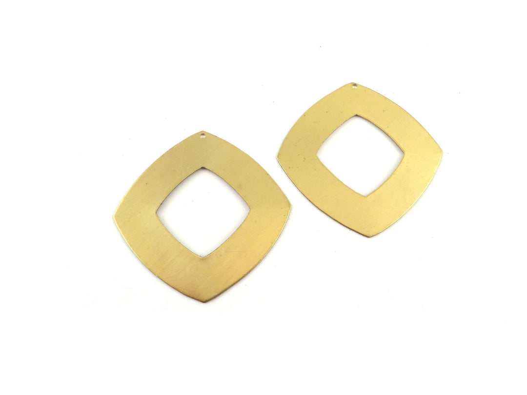 2x Pendentif carré ajouré créole (45mm x 45mm) PP-330