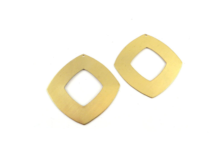 2x Pendentif carré ajouré créole (45mm x 45mm) PP-330