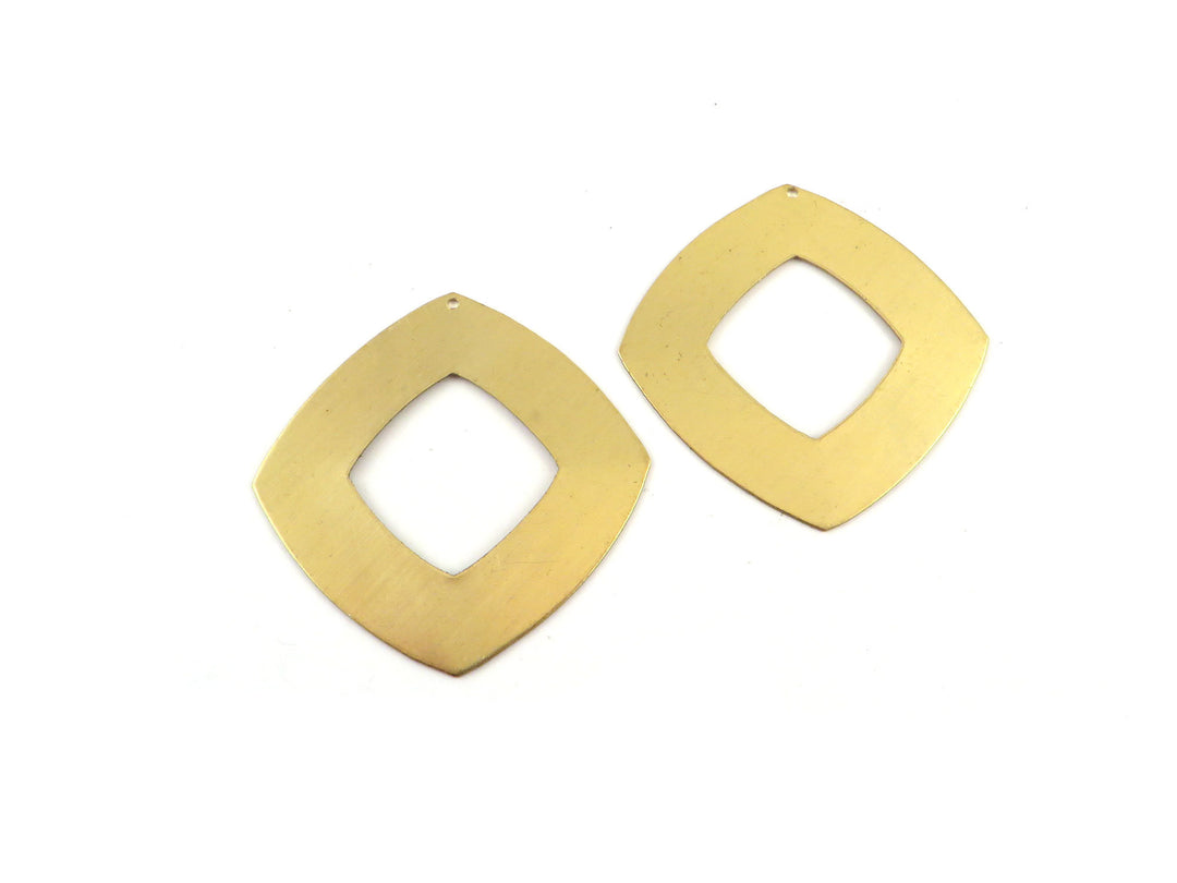 2x Pendentif carré ajouré créole (45mm x 45mm) PP-330