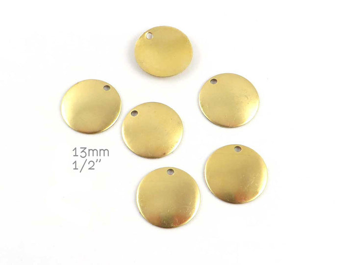 6x Breloque disque bombé (13mm) PV-157
