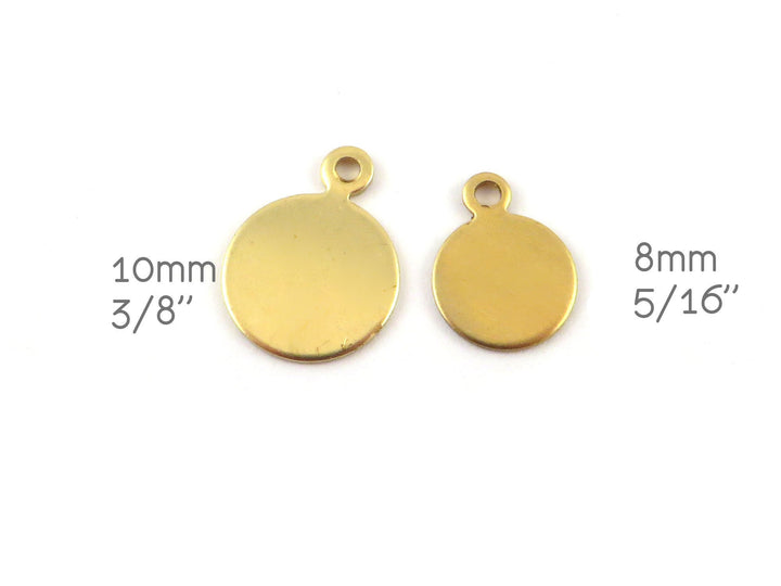 18x Breloque disque (4.5, 8 ou 10mm) PP-109