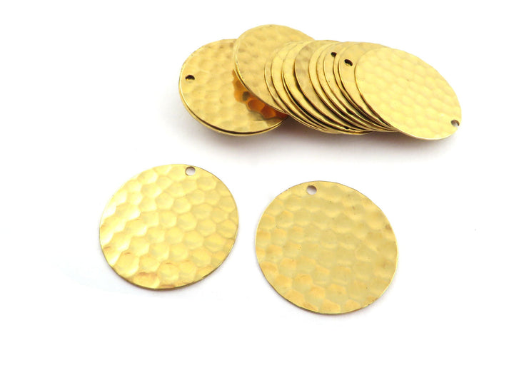 4x Breloque disque martelé (23mm 7/8") DM-23/1H