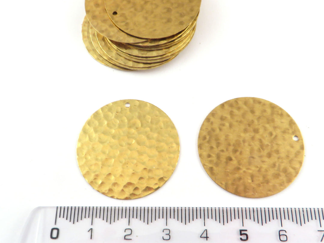 2x Breloque disque martelé (30mm 1 3/16") DM-30/1H