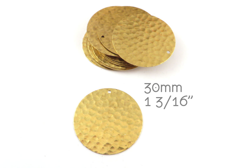 2x Breloque disque martelé (30mm 1 3/16") DM-30/1H