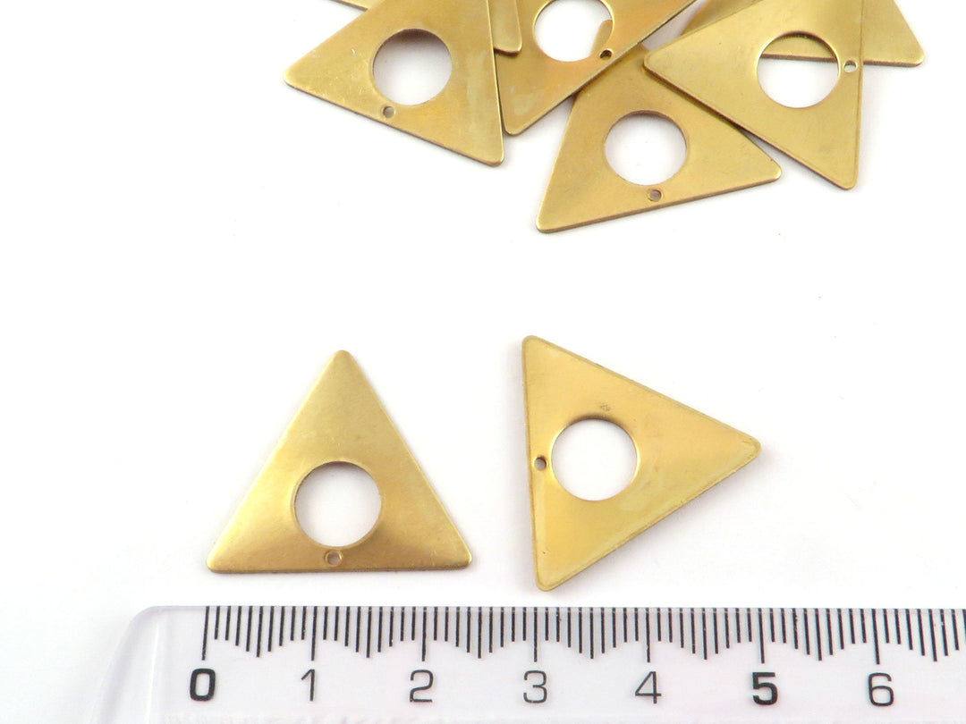 4x Breloque triangle troué (25mm x 22mm) PP-338