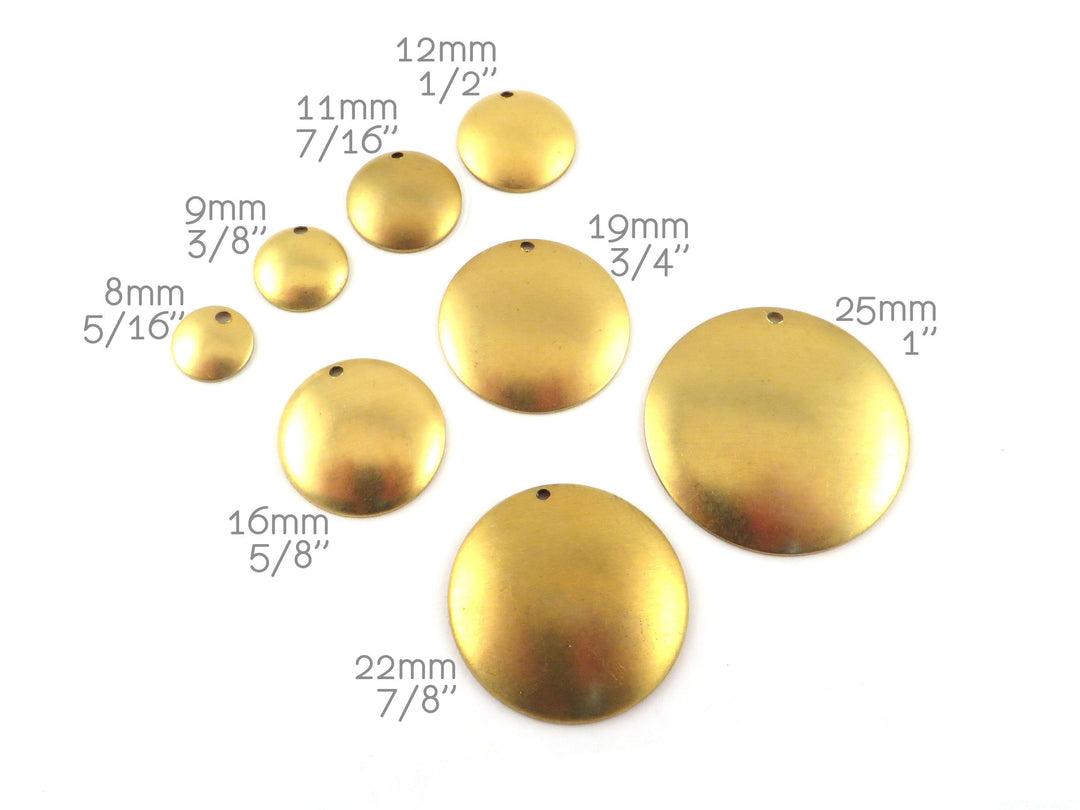 6x Breloque disque bombé (de 8mm à 32mm) PV-266