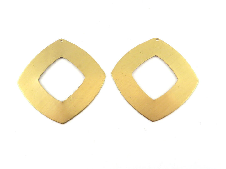 2x Pendentif carré ajouré créole (45mm x 45mm) PP-330